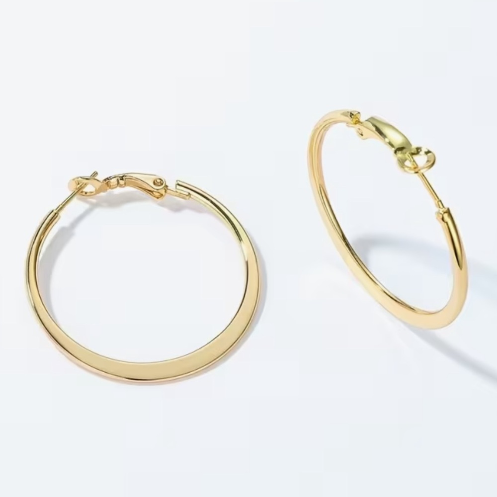 1.77” Gold Hoop Earrings